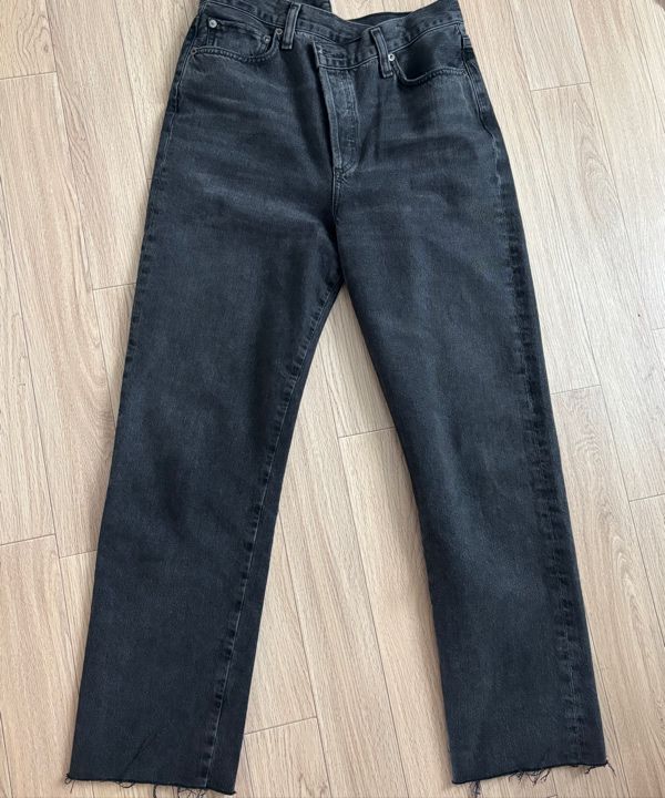 MUSINSA | AGOLDE Chris Cross Straight Denim Pants - Black