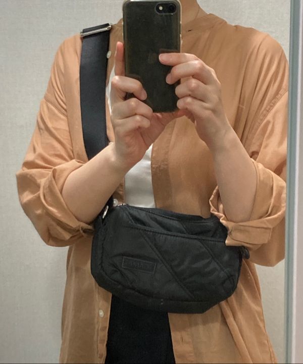 ●Ganni● Quilted Recycle Tech Small Baguette Shoulder Bag B MUSINSA | GANNI Quilting Recycle Tech Small Baguette