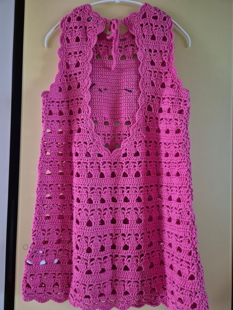 ワンピースその他 Ganni Crochet Cover Up Slip Dress Shocking Pink K1807483 K18 MUSINSA | GANNI Crochet Cover Up Slip Dress - Shocking Pink