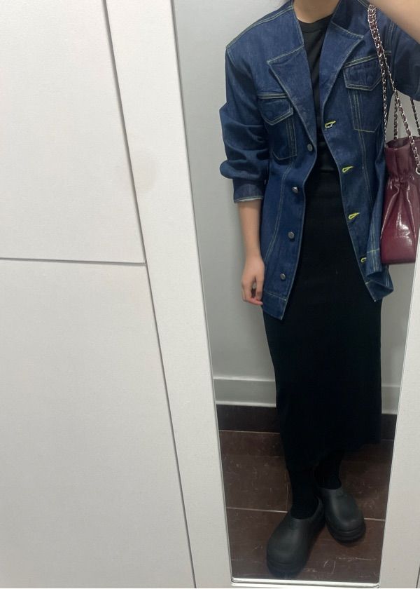 MUSINSA | GANNI Denim Blazer - rinse / J1172077