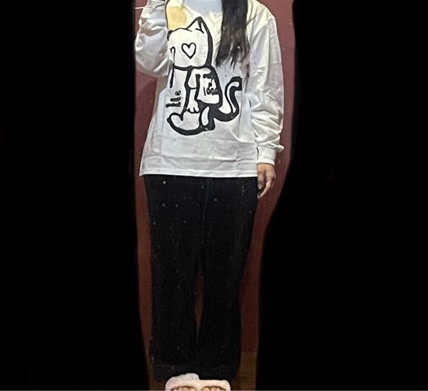 ★NCT 着用★関税込★ITZAVIBE★LOVE CRYING CAT long-sleeved★ MUSINSA | ITZAVIBE [IBA23UT14WH] LOVE CRYING CAT Long Sleeve