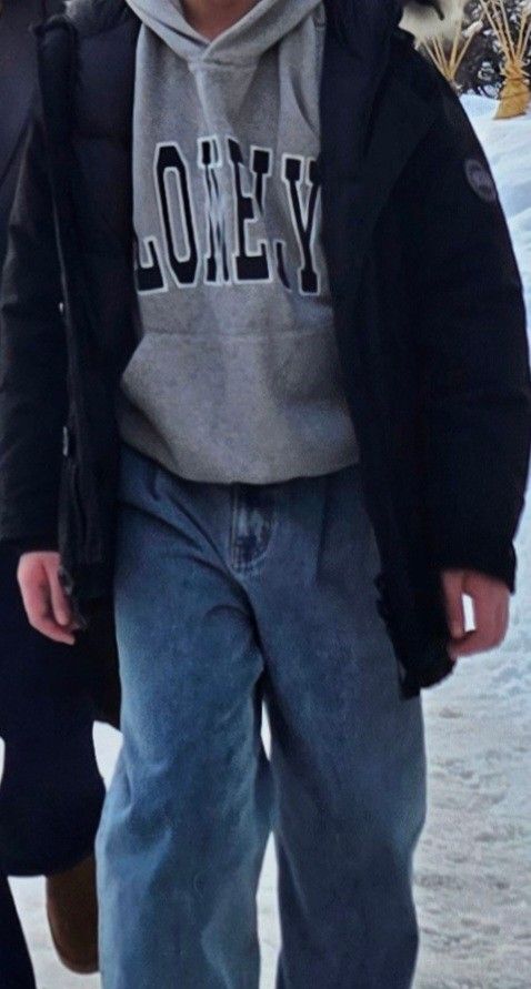 MUSINSA | NOHANT LONELY/LOVELY FLUFF HOODIE GRAY