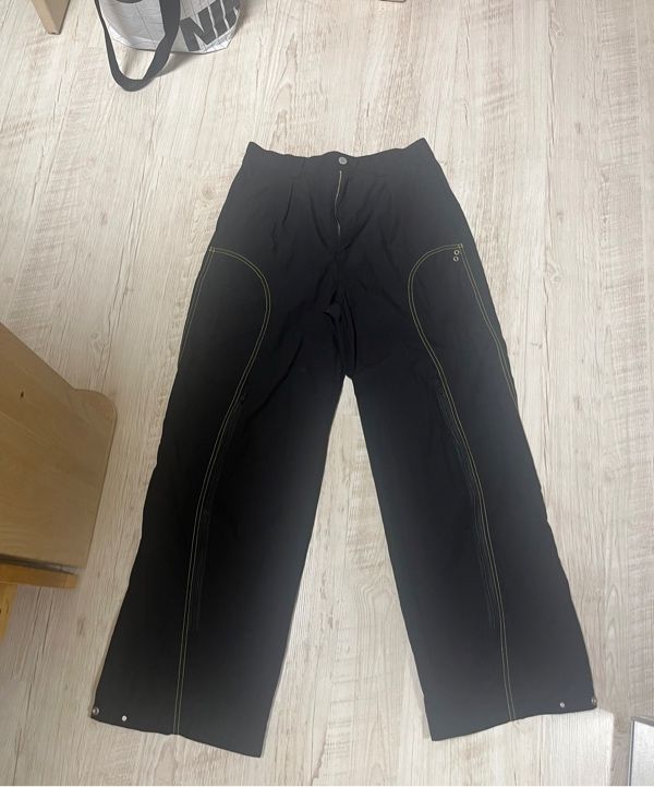 MUSINSA | THE COLDEST MOMENT TCM cross knee zipper pants (black)