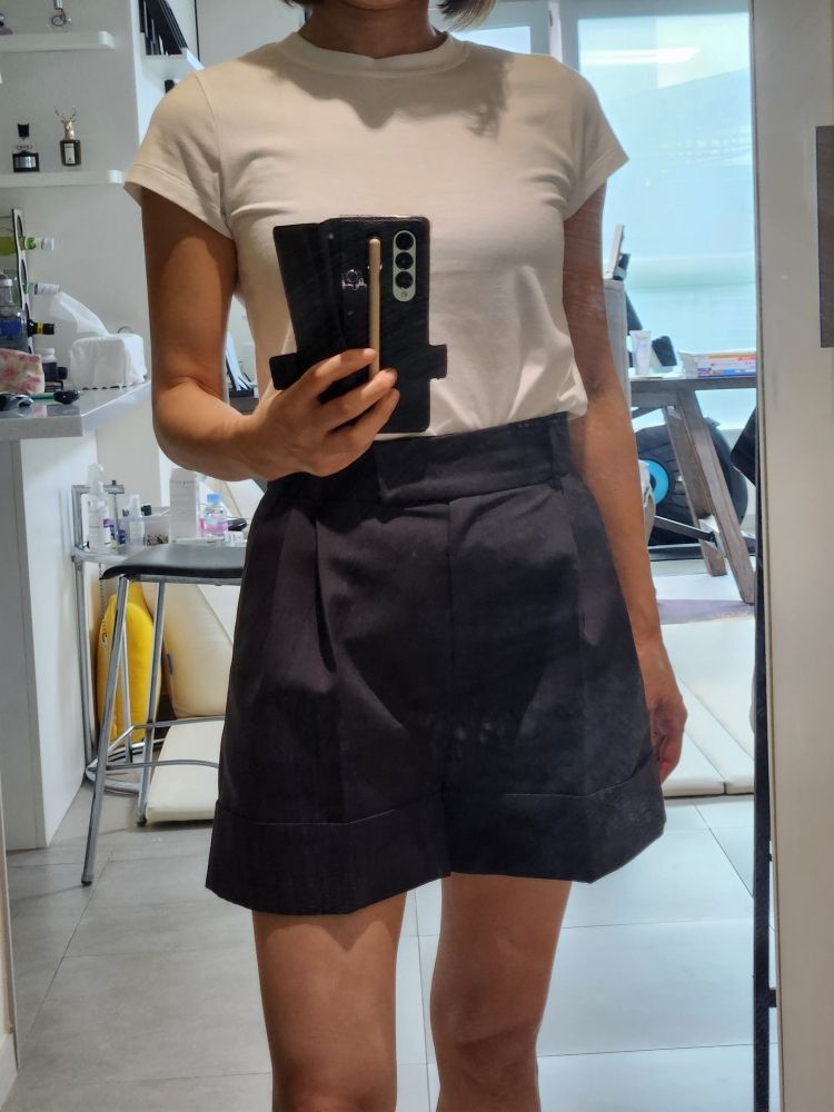 MUSINSA | RIDIFI CUFF SHORTS_BEIGE