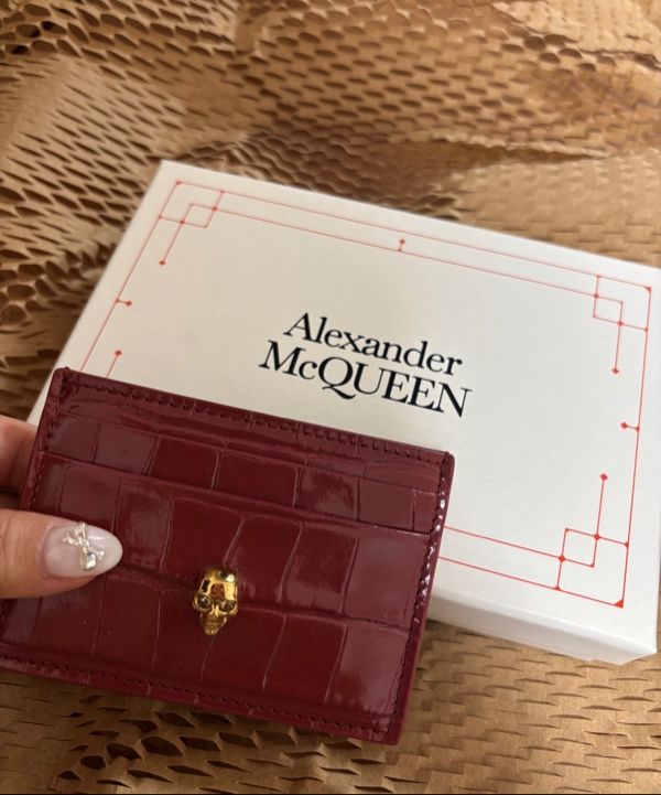 MUSINSA | ALEXANDER McQUEEN Skull Card Holder - Red