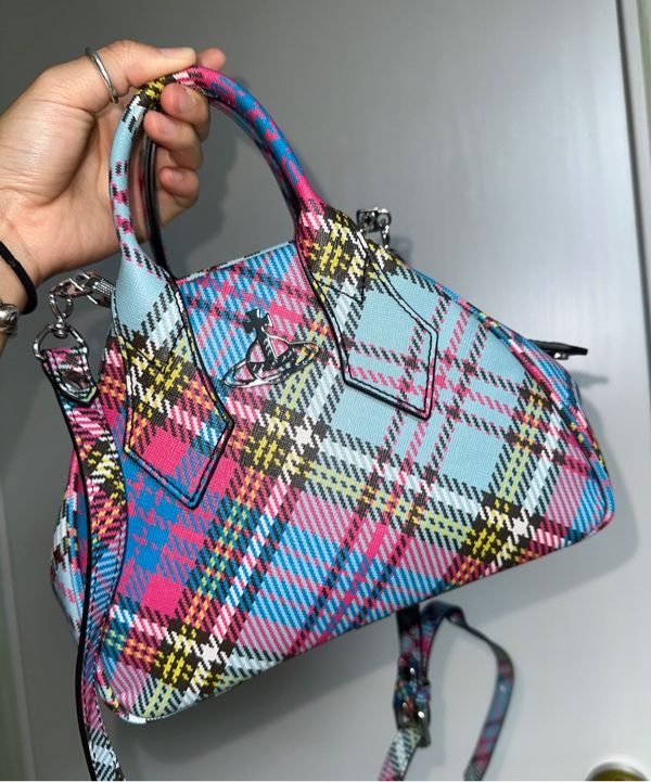 MUSINSA | VIVIENNE WESTWOOD Mini Yasmin Tartan Checked Tote