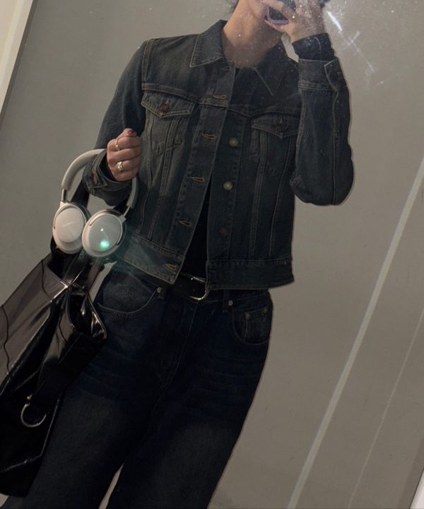 MUSINSA | SAINT LAURENT Classic Denim Jacket - Deep Vintage Blue