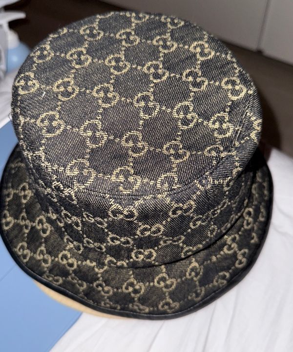 MUSINSA公式 | GUCCI GG denim bucket hat - Black: Ivory