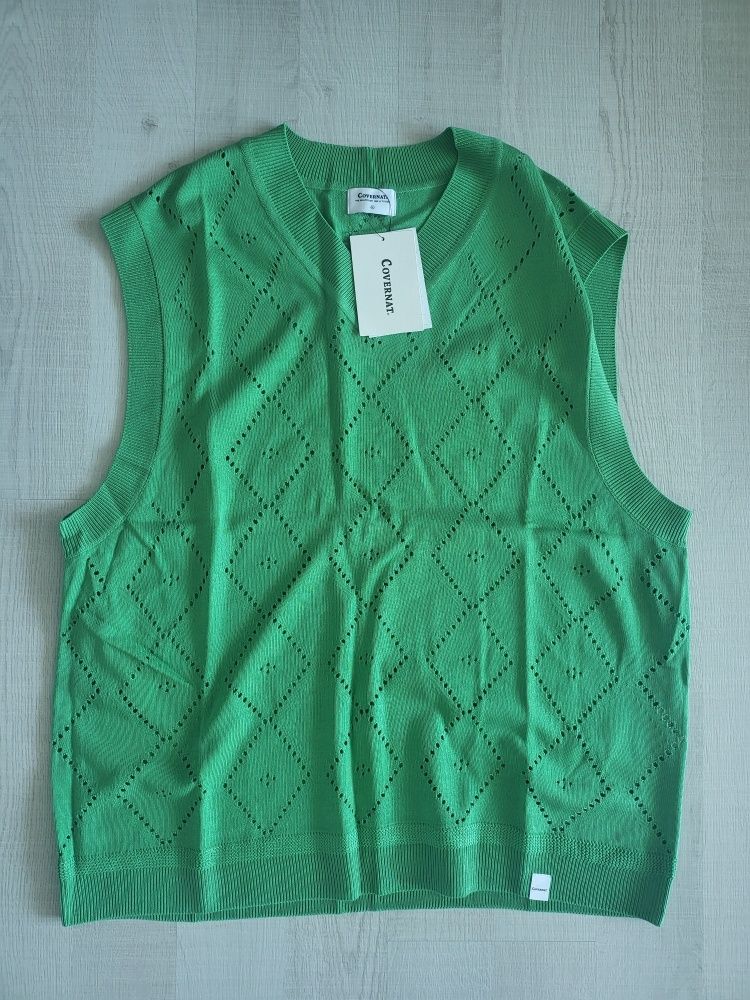 ★23SS★【COVERNAT】★Argyle scassi knit ves.t★関税込★ MUSINSA | COVERNAT Argyle scotch knit best cream