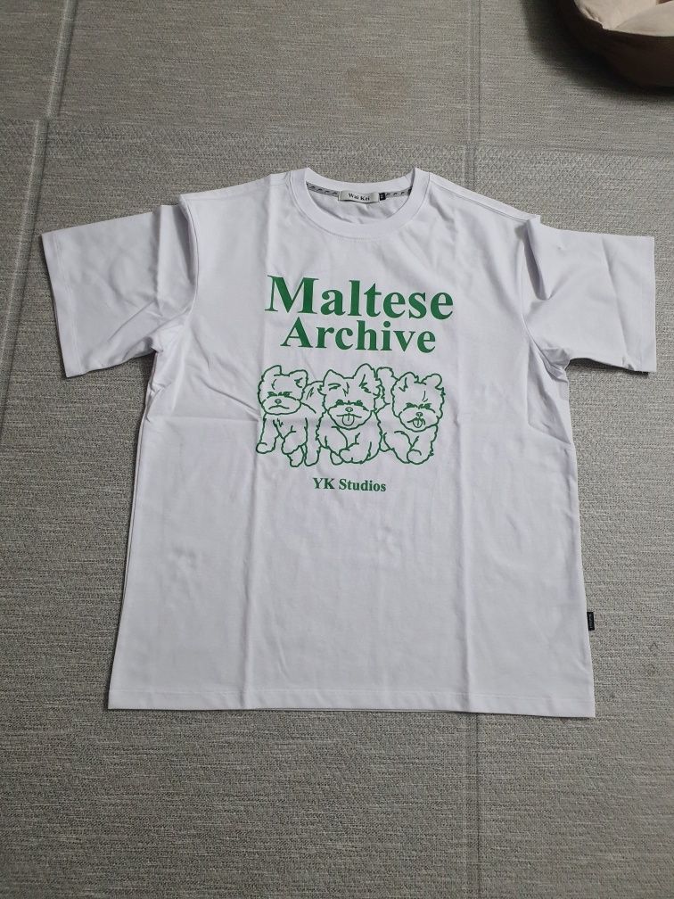 MUSINSA | WAI KEI Maltese Archive Line Graphic Short Sleeve T