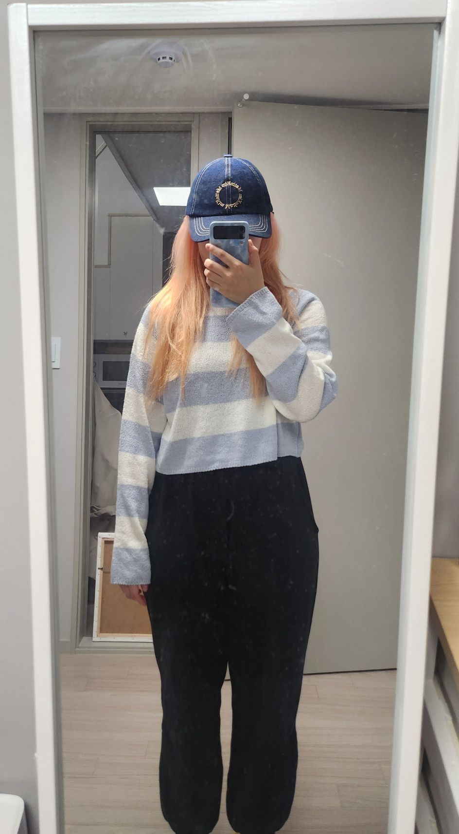 MUSINSA | MATIN KIM DENIM CIRCLE LOGO BALL CAP IN BLUE
