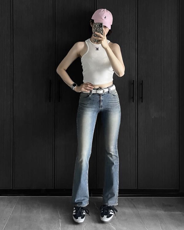 ☆人気☆【WOOALONG】☆23FW☆Denim semi boots-cut pant.s☆ ☆人気☆【WOOALONG】☆23FW☆Denim semi boots-cut pant.s