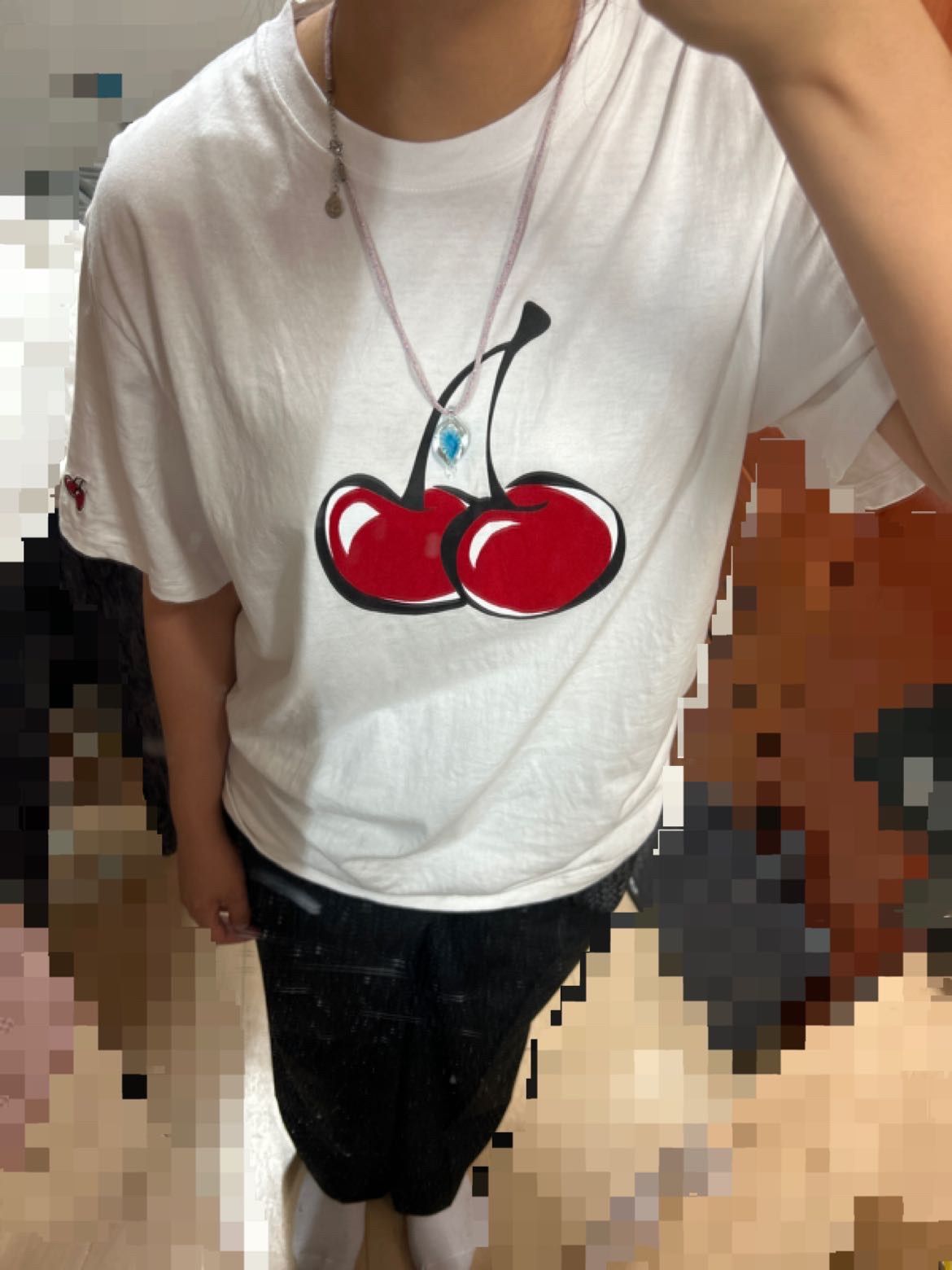 ★2023SS新作★KIRSH★CHERRY TOMBOY BIG PENDANT NECKLACE MUSINSA | KIRSH Cherry Tomboy Big Pendant Necklace [Pink]