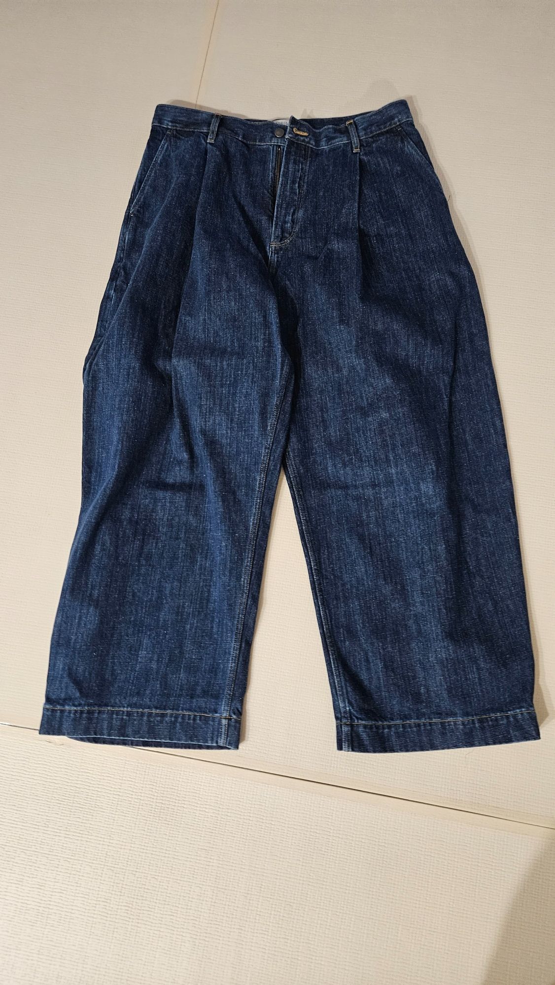 MUSINSA | STUDIO NICHOLSON Pooke denim pants - Indigo