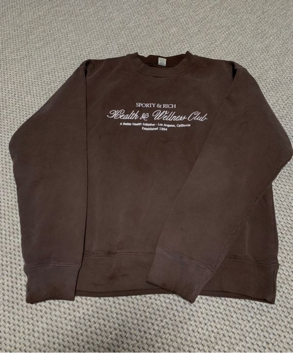 スウェット・トレーナー Sporty & Rich Logo Man to Man Chocolate White CR665CH CR665C MUSINSA | SPORTY&RICH Logo Sweatshirt - Chocolate: White