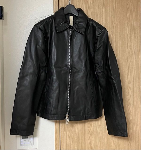 MUSINSA公式 | SUNFLOWER Men's Short Leather Jacket - Black / 60190999