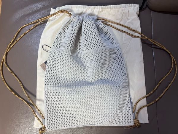 MUSINSA公式 | KNITLY Net Rope Knit Backpack_Light Gray