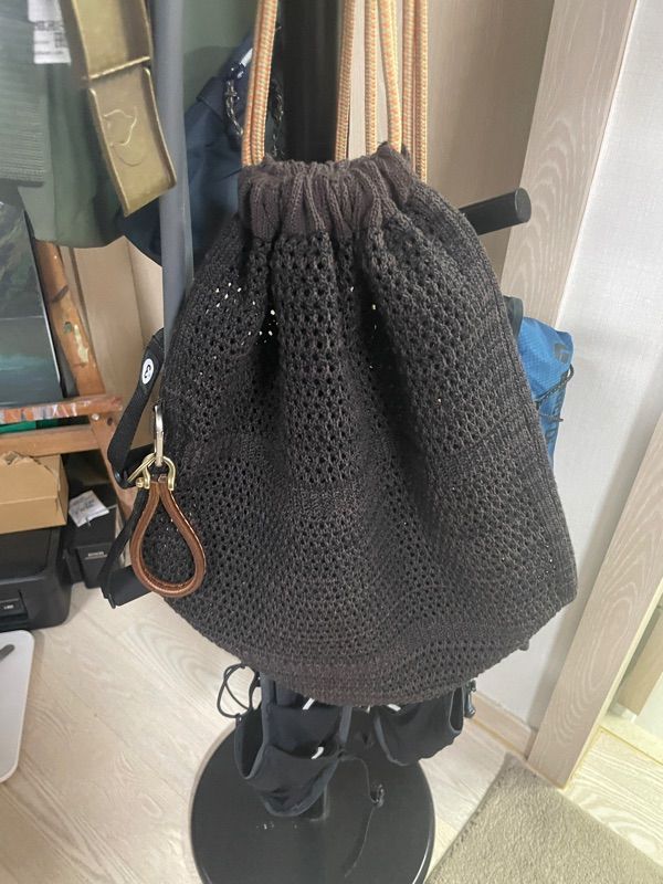 MUSINSA公式 | KNITLY ネットロープニットバックパック_ディープブラウン