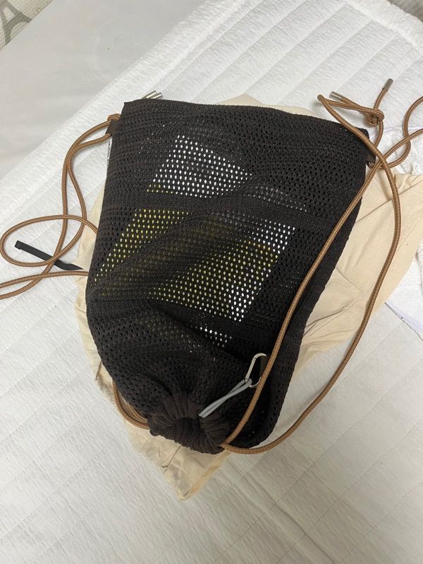 MUSINSA公式 | KNITLY ネットロープニットバックパック_ディープブラウン