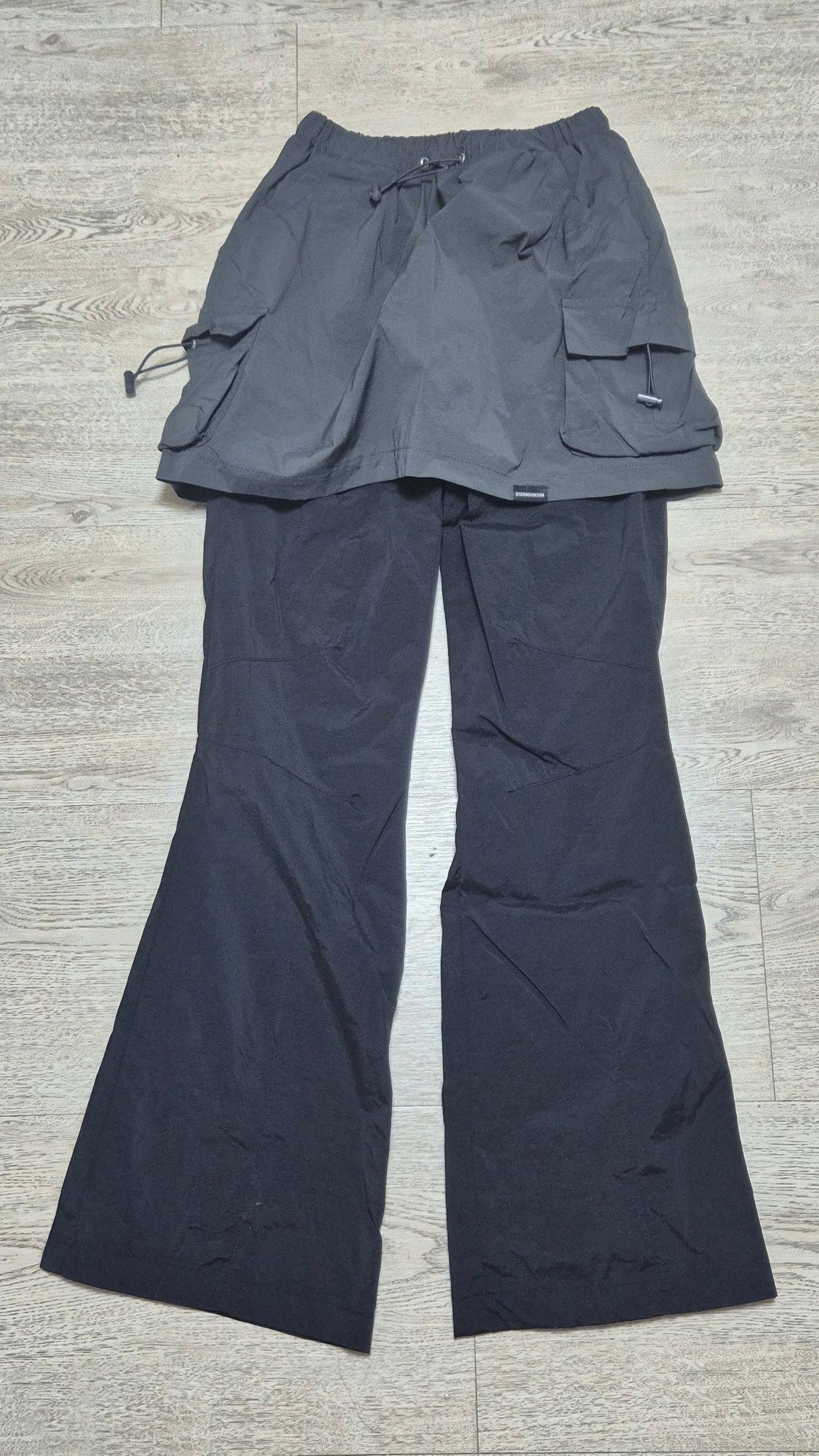 MUSINSA | ZIZEMUSEUM COLORS SKIRT PANTS (BLACK)