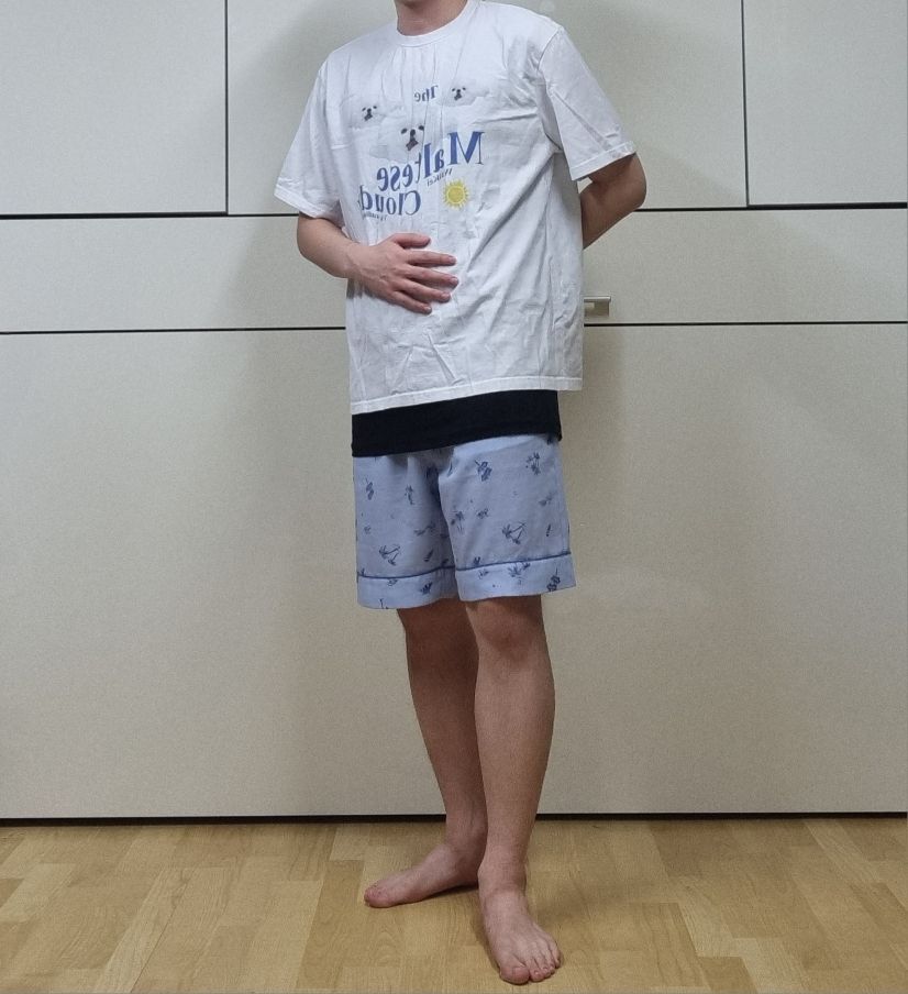 MUSINSA公式 | WAI KEI Maltese Cloudy Short Sleeve T-shirt Navy