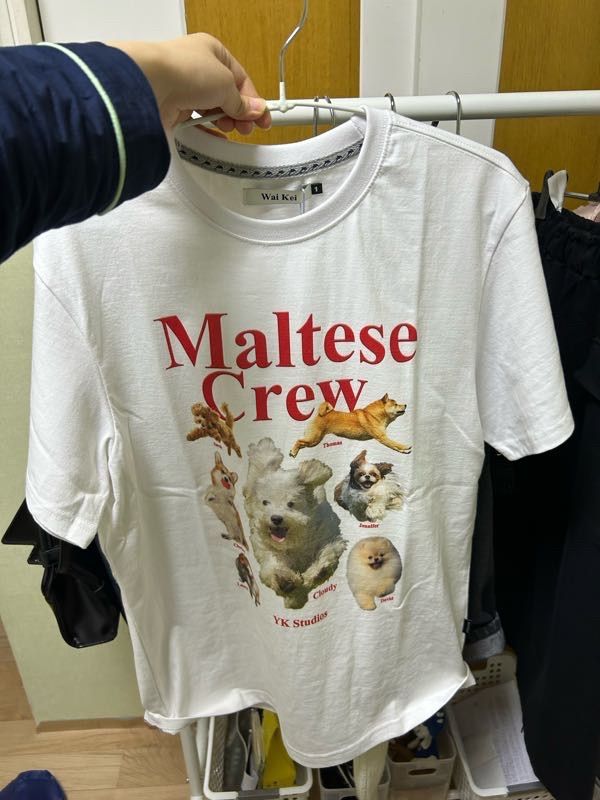 MUSINSA | WAI KEI Maltese Crew Short Sleeve T-shirt White