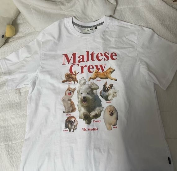 ◆Wai Kei◆ Dog is love Maltese toy short sleeve t-shirt nav MUSINSA | WAI KEI Dog is love maltese toy short sleeve t