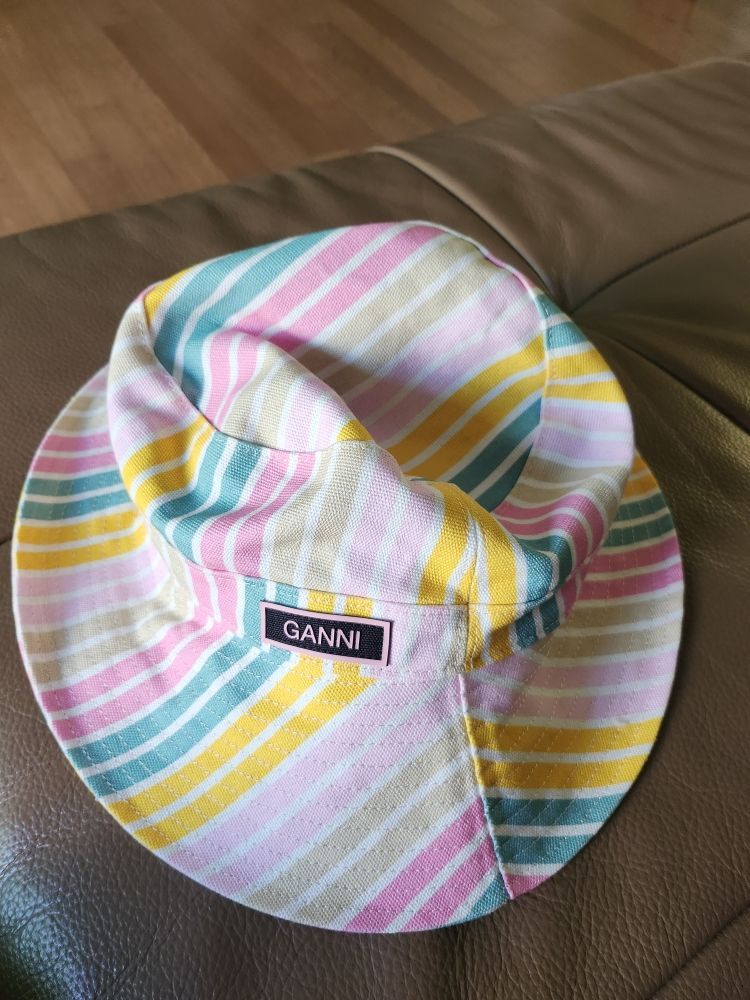 MUSINSA | GANNI Stripe Recycle Tech Bucket Hat - Multi-Color