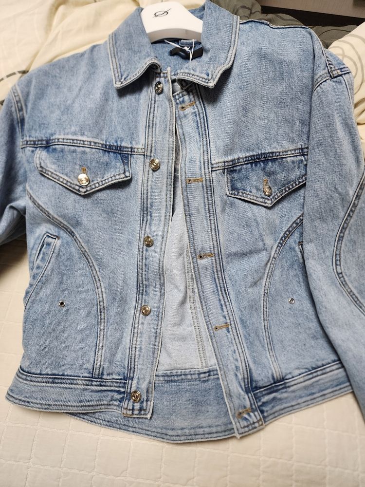 MUSINSA公式 | 51PERCENT Tunnel Lining denim Jacket - Light Blue