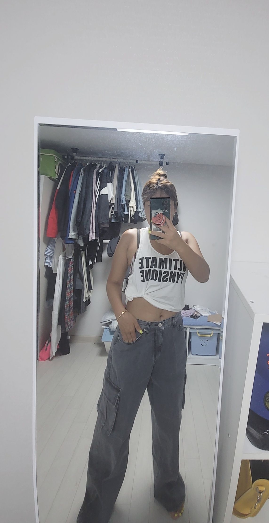 [AVANDRESS] real wide cargo pants★デニム AVANDRESS☆韓国☆人気☆男女兼用☆ real wide cargo pants 2色