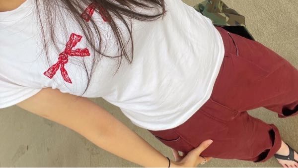 ★送料/関税込★Sinoon★Ribbon T-Shirts MUSINSA | SINOON RIBBON T-SHIRTS (WHITE)