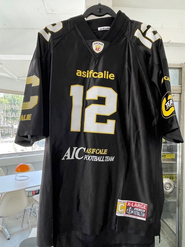 MUSINSA | ASIF CALIE CALIE FOOTBALL JERSEY BLACK