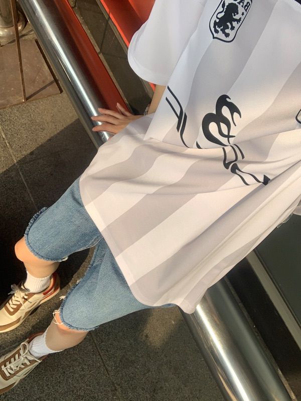 MUSINSA公式 | BAUF B Soccer Uniform Short Sleeve T-Shirt [White]