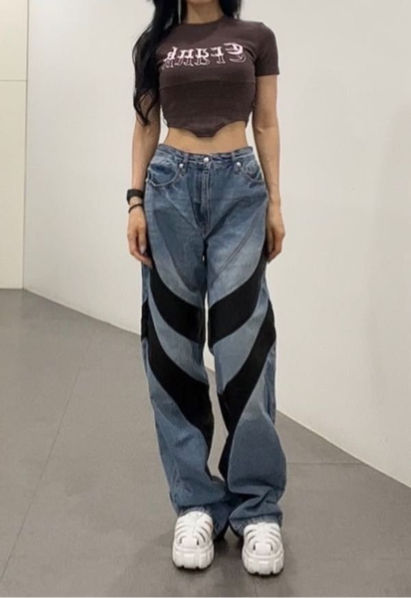 ◆BADBLOOD◆ Duncan Denim Pants Relaxed Fit Blue Black w-dnm Badblood Duncan Denim Pants Relaxed Fit - Blue/Black – BBGSHOPHK