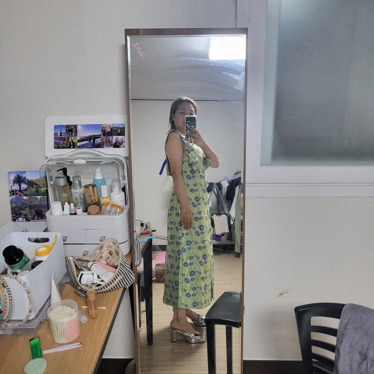 MUSINSA公式 | GANNI 3D Jacquard Rhythm Color Long Dress
