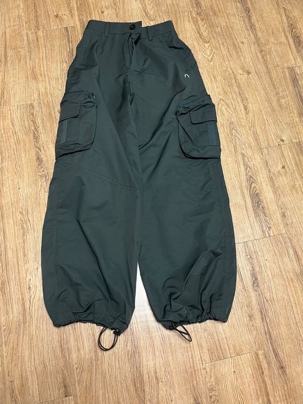 MUSINSA | AAKAM Taped Cargo Pants (Dark Green)