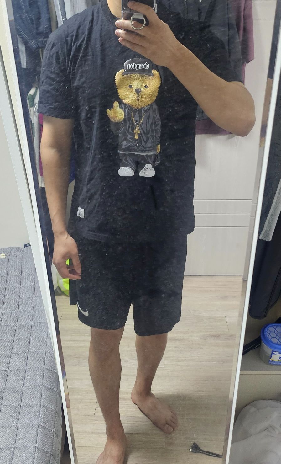 [ STIGMA ]★COMPTON BEAR T-SHIRTS MUSINSA | STIGMA COMPTON BEAR T-SHIRTS WHITE