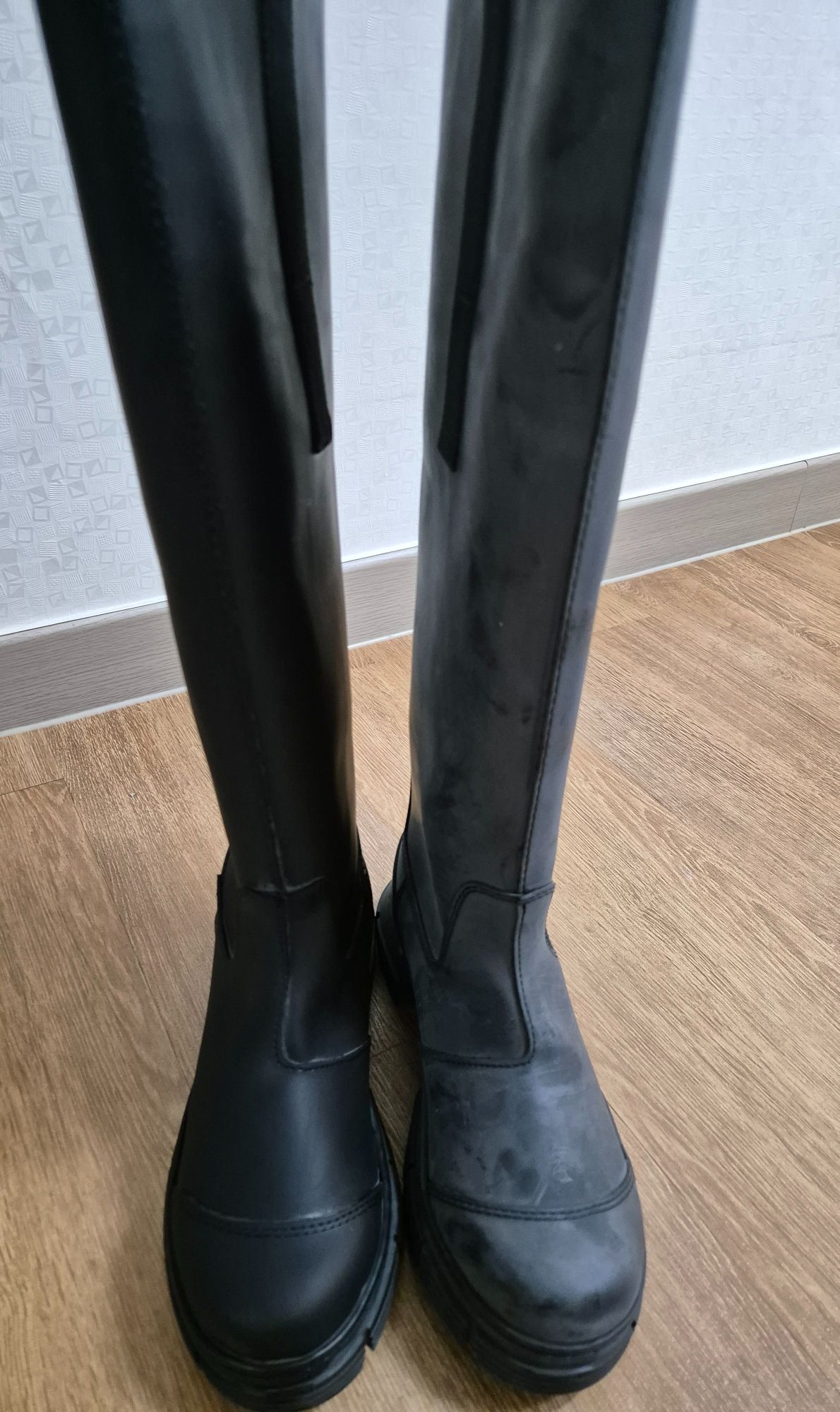 MUSINSA | GANNI Recycle Rubber Country High Boots - Black / S1913099