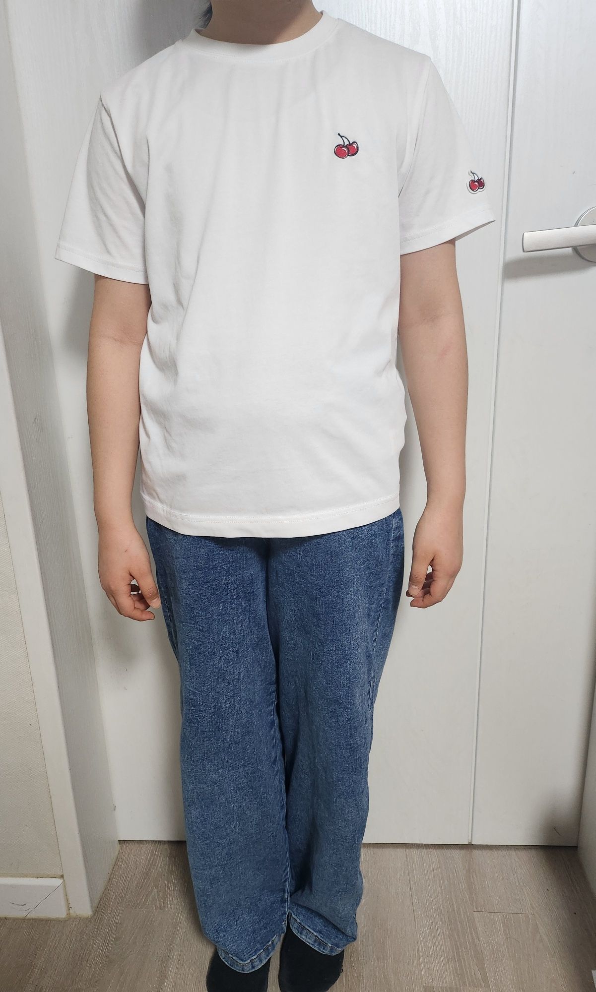 MUSINSA | KIRSH Small Cherry Standard T-shirt 2 packs [White