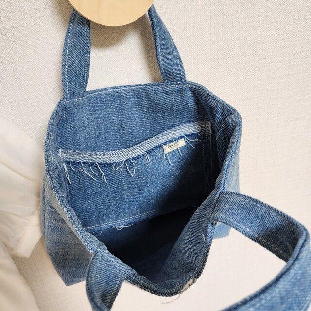 ◆maison creme◆ Reversible Denim mini tote bag MUSINSA公式 | MAISON CREME Reversible Denim mini tote bag