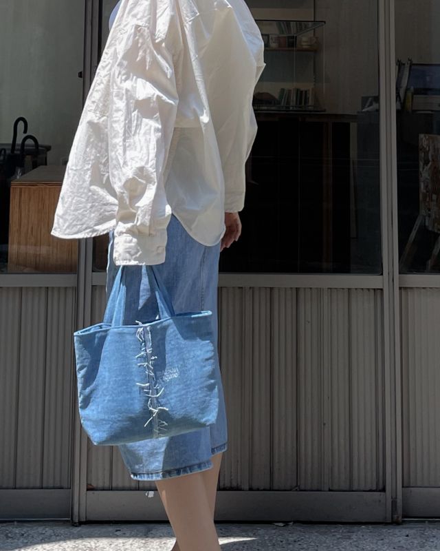◆maison creme◆ Reversible Denim mini tote bag MUSINSA公式 | MAISON CREME Reversible Denim mini tote bag