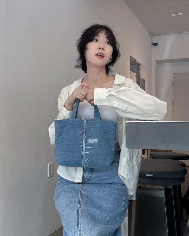 ◆maison creme◆ Reversible Denim mini tote bag MUSINSA公式 | MAISON CREME Reversible Denim mini tote bag