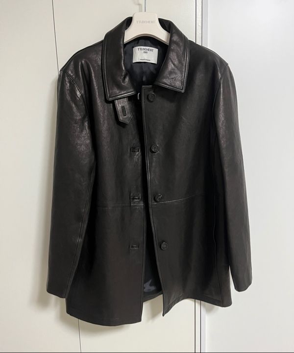 MUSINSA公式 | TTUDEMENT ITALIAN LAMBSKIN LEATHER JACKET_BLACK