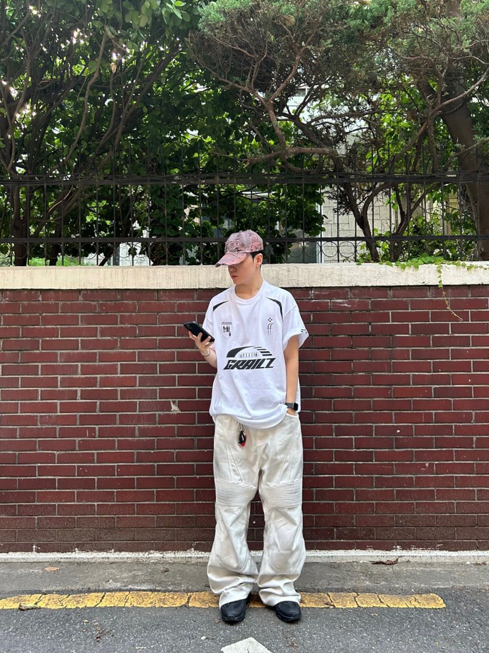 MUSINSA | GRAILZ INDUSTRIAL BLOKECORE GRAPHIC T-SHIRT [WHITE]