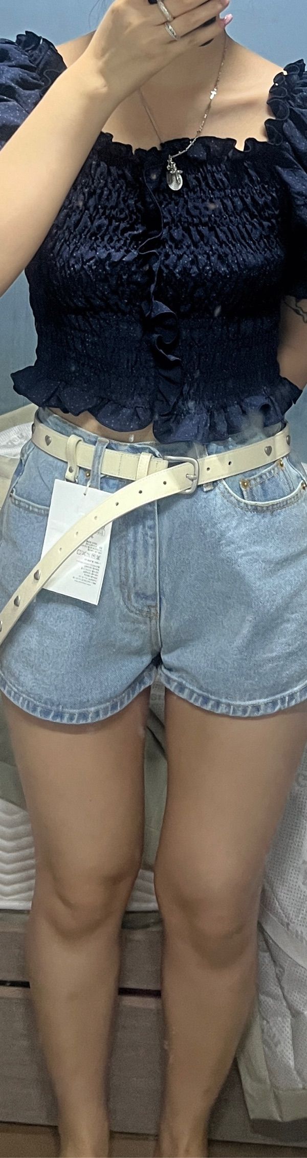 MUSINSA | MATIN KIM HEART POINT BELT IN BLACK