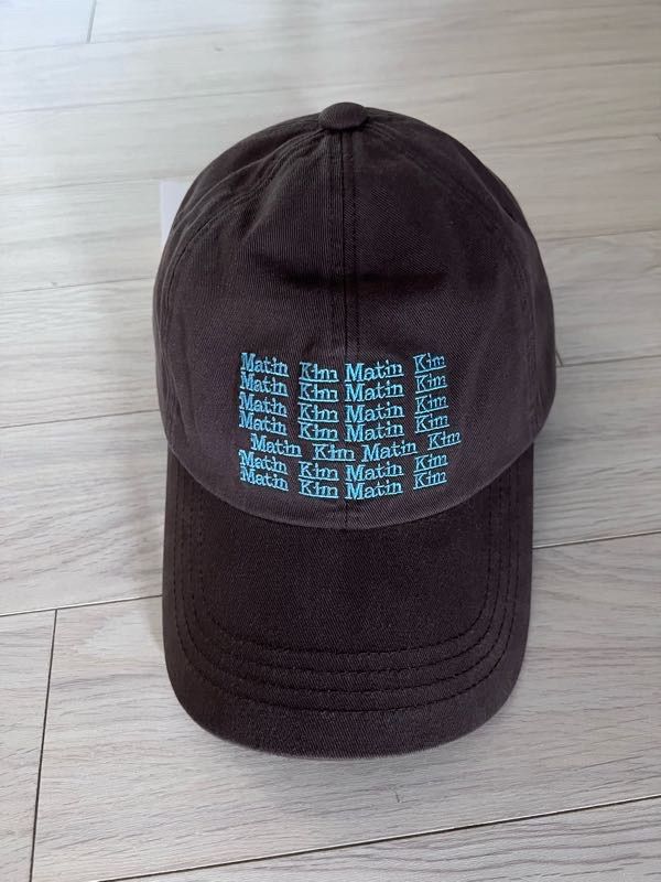 帽子 Matin Kim LETTERING WASHED BALL CAP MATIN LOGO WASHED BALL CAP IN BEIGE – Matin Kim