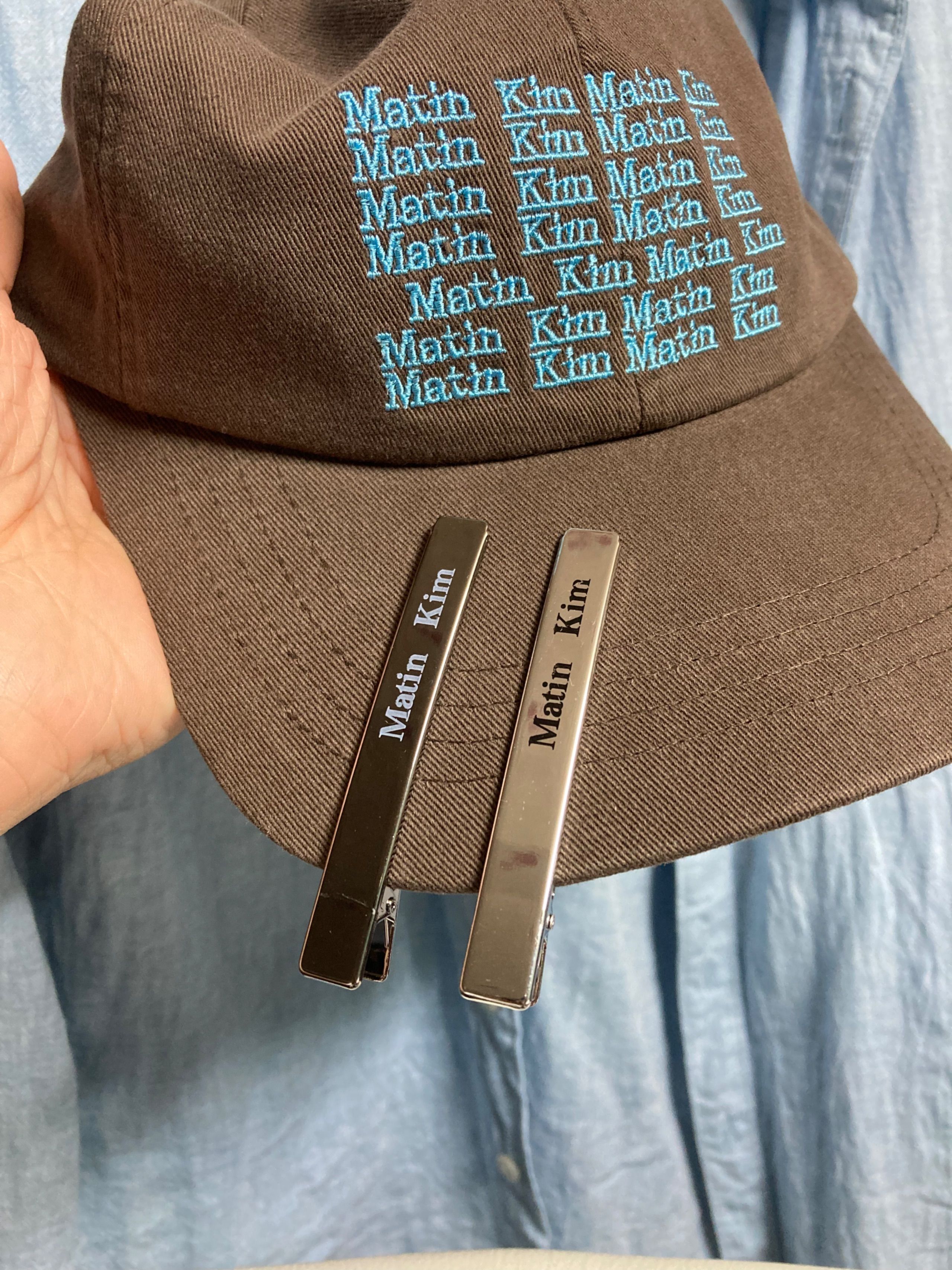MUSINSA | MATIN KIM LETTERING BALL CAP IN BROWN