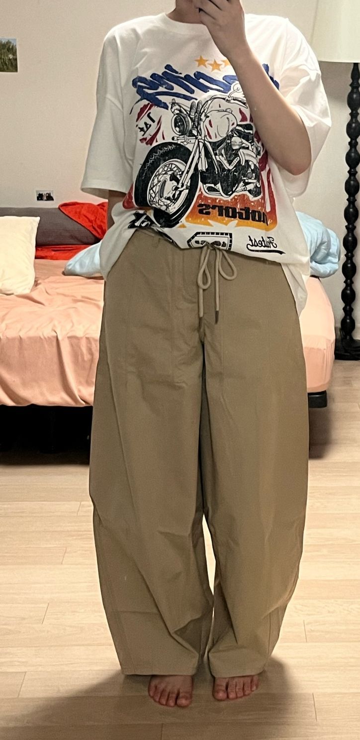 【AJO AJOBYAJO】21fw★ Oversized Cotton Nylon Pants MUSINSA | AJOBYAJO Oversized Cotton Nylon Pants [Beige]