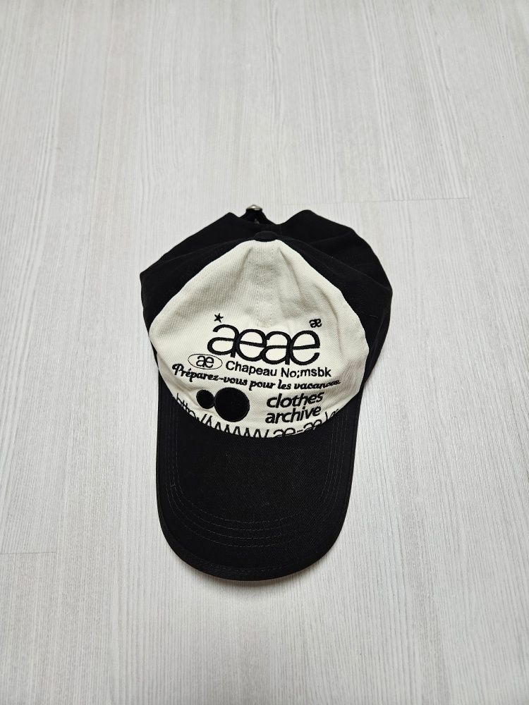MUSINSA公式 | AEAE WEB LOGO TWO TONE BALL CAP - [BLACK/WHITE]