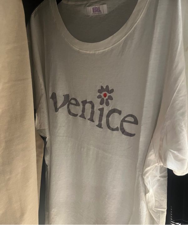 ■ERL■ Venice Logo Short Sleeve T-Shirt White ERL06T012WHIT ERL venice t-shirt - White - Men | ERL06T012WHITE | thebs.com